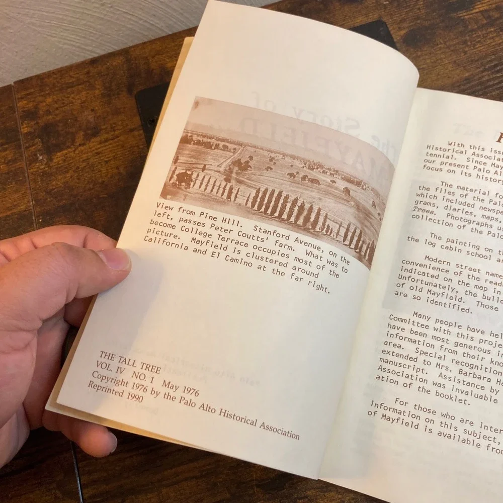Mayfield Palo Alto Lost Town Historical Book 1850-1925 California Santa Clara